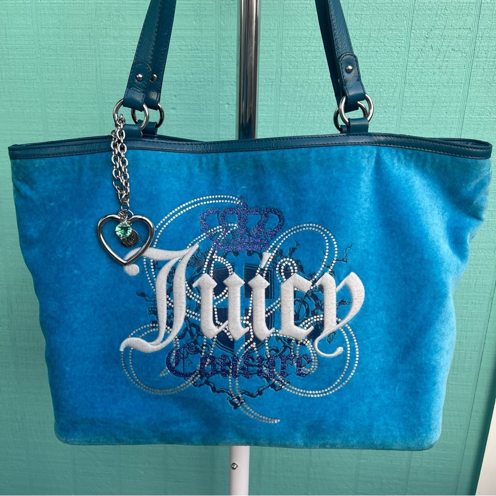 Large Vintage Juicy Couture RARE Blue Tote Bag